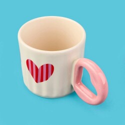 Evidea Kitchen Heart-Shaped 2-Piece Mug Set - Colorful - 270 ml - 4