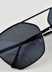 نظارات شمسية جالاكتيكا سوداء معدنية للجنسين - 2