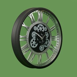 Galaxy Gear Wall Clock - Black / Grey - 50 cm - 2