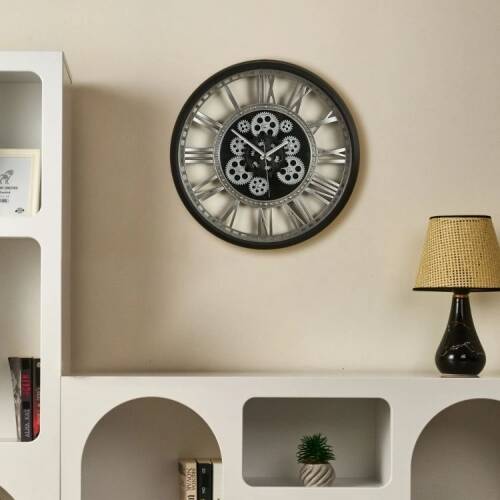 Galaxy Gear Wall Clock - Black / Grey - 50 cm - 3
