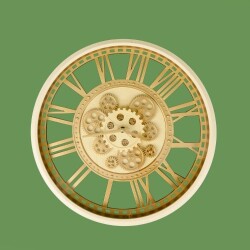 Galaxy Gear Wall Clock - Cream / Gold - 50 cm - 1