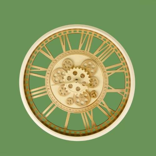 Galaxy Gear Wall Clock - Cream / Gold - 50 cm - 1