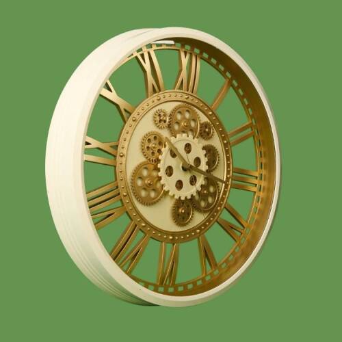 Galaxy Gear Wall Clock - Cream / Gold - 50 cm - 2