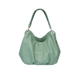 Guzini 6421 Women's Genuine Leather Shoulder Bag - Sea Green - Vip Bags