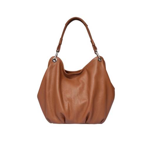 Guzini 6421 Women's Genuine Leather Shoulder Bag - Tan Brown - 1