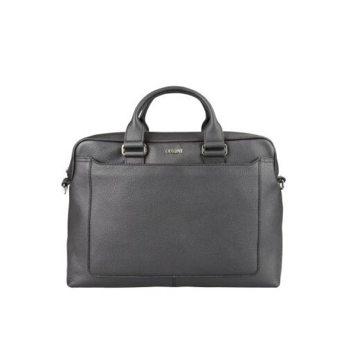 Guzini 7644 Men's Genuine Leather Briefcase - Black - 1