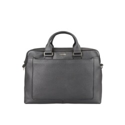 Guzini 7644 Men's Genuine Leather Briefcase - Black - Vip Bags
