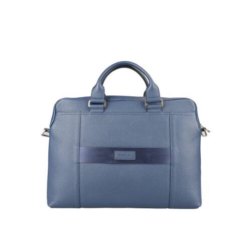 Guzini 7644 Men's Genuine Leather Briefcase - Navy Blue - 4