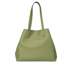 Guzini 7935 Women's Genuine Leather Shoulder Bag - Khaki - Vip Bags