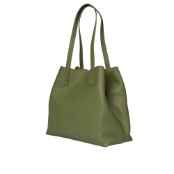 Guzini 7935 Women's Genuine Leather Shoulder Bag - Khaki - 2