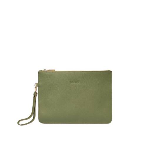 Guzini 7935 Women's Genuine Leather Shoulder Bag - Khaki - 4