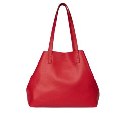 Guzini 7935 Women's Genuine Leather Shoulder Bag - Red - Vip Bags