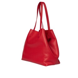 Guzini 7935 Women's Genuine Leather Shoulder Bag - Red - 2