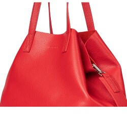 Guzini 7935 Women's Genuine Leather Shoulder Bag - Red - 6