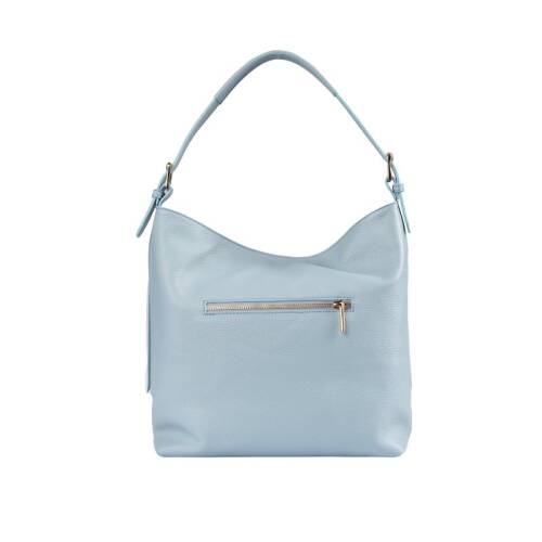 Guzini 7954 Women's Genuine Leather Shoulder Bag - Baby Blue - 2