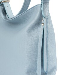 Guzini 7954 Women's Genuine Leather Shoulder Bag - Baby Blue - 4
