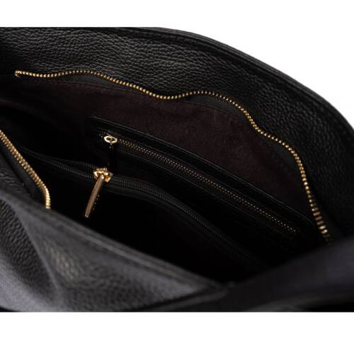 Guzini 7954 Women's Genuine Leather Shoulder Bag - Black - 3