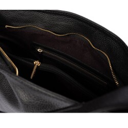 Guzini 7954 Women's Genuine Leather Shoulder Bag - Black - 3