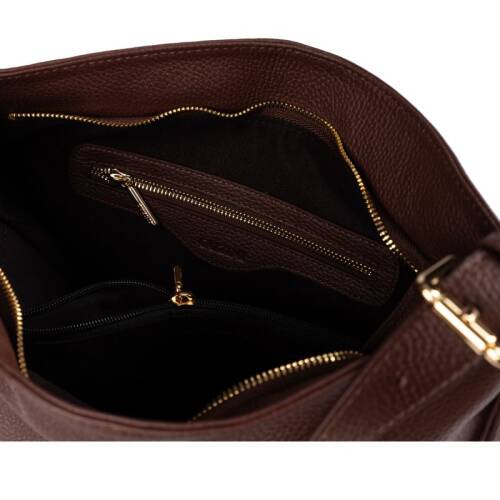 Guzini 7954 Women's Genuine Leather Shoulder Bag - Brown - 3