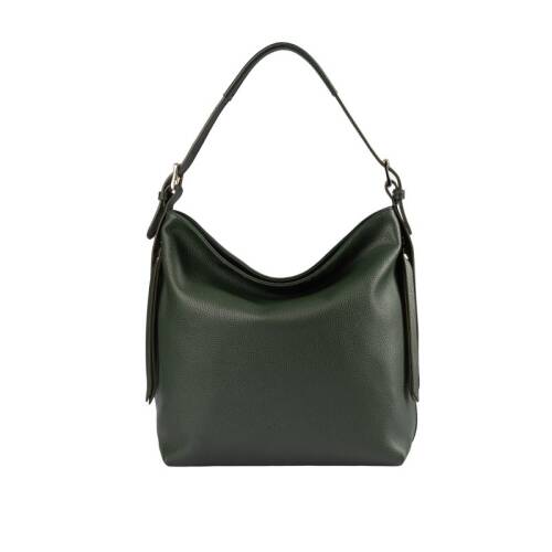 Guzini 7954 Women's Genuine Leather Shoulder Bag - Dark Green - 1