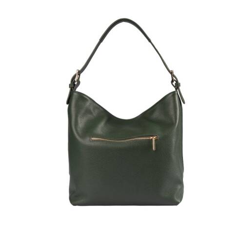 Guzini 7954 Women's Genuine Leather Shoulder Bag - Dark Green - 2