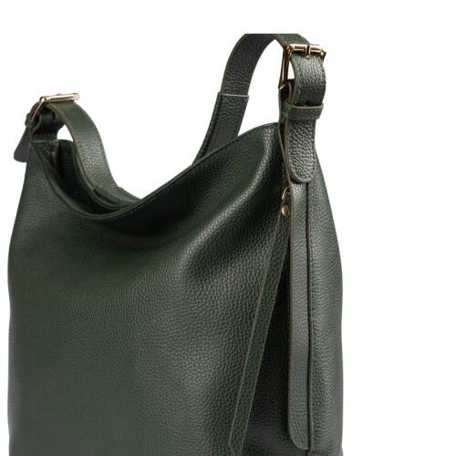 Guzini 7954 Women's Genuine Leather Shoulder Bag - Dark Green - 4
