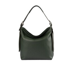 Guzini 7954 Women's Genuine Leather Shoulder Bag - Dark Green - Vip Bags