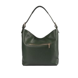 Guzini 7954 Women's Genuine Leather Shoulder Bag - Dark Green - 2
