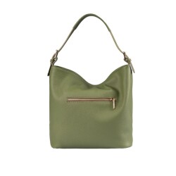 Guzini 7954 Women's Genuine Leather Shoulder Bag - Khaki - 2