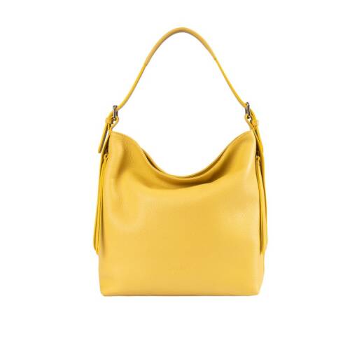 Guzini 7954 Women's Genuine Leather Shoulder Bag - Yellow - 1