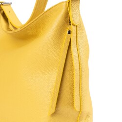 Guzini 7954 Women's Genuine Leather Shoulder Bag - Yellow - 4