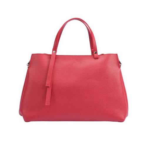 Guzini 8065 Women's Genuine Leather Handbag - Red - 4