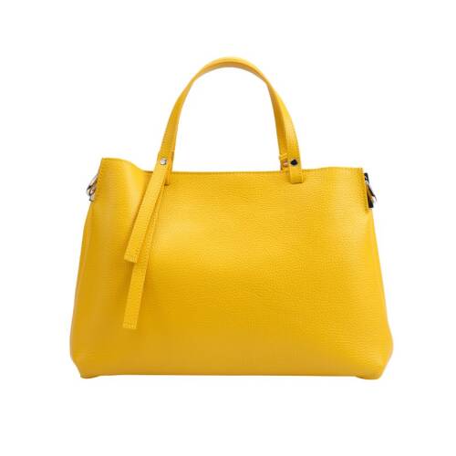 Guzini 8065 Women's Genuine Leather Handbag - Yellow - 3