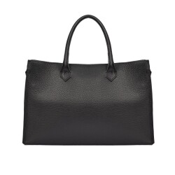 Guzini 8101 Women's Genuine Leather Handbag - Black - 3