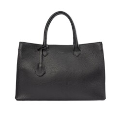 Guzini 8101 Women's Genuine Leather Handbag - Black - Vip Bags