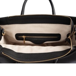 Guzini 8101 Women's Genuine Leather Handbag - Black - 4