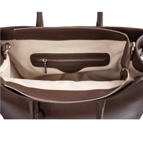 Guzini 8101 Women's Genuine Leather Handbag - Brown - 4