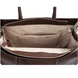 Guzini 8101 Women's Genuine Leather Handbag - Brown - 5