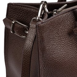 Guzini 8101 Women's Genuine Leather Handbag - Brown - 6