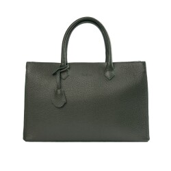 Guzini 8101 Women's Genuine Leather Handbag - Dark Green - Vip Bags
