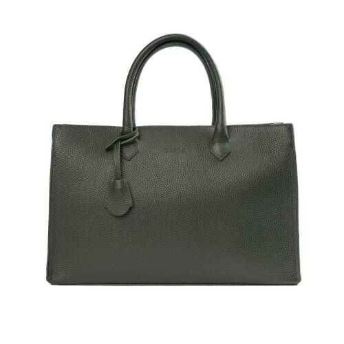 Guzini 8101 Women's Genuine Leather Handbag - Dark Green - 1