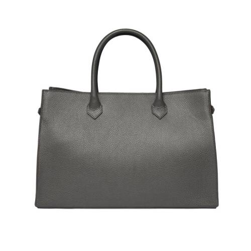 Guzini 8101 Women's Genuine Leather Handbag - Dark Grey - 3