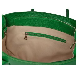 Guzini 8101 Women's Genuine Leather Handbag - Green - 4