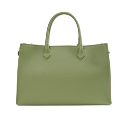 Guzini 8101 Women's Genuine Leather Handbag - Khaki - 2