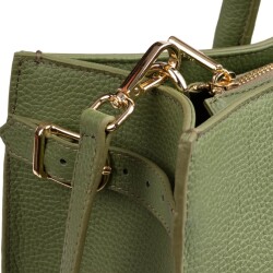 Guzini 8101 Women's Genuine Leather Handbag - Khaki - 6