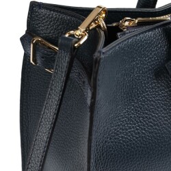 Guzini 8101 Women's Genuine Leather Handbag - Navy Blue - 6