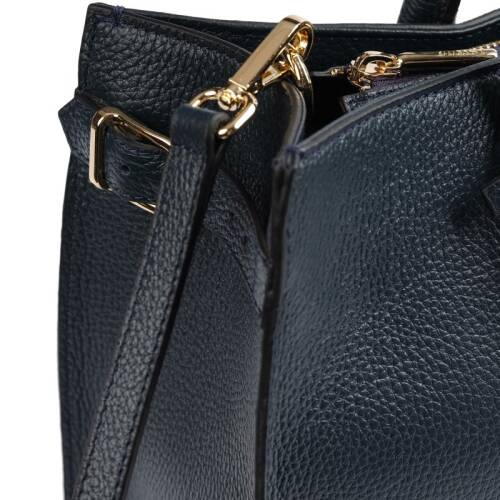 Guzini 8101 Women's Genuine Leather Handbag - Navy Blue - 6