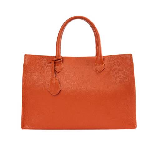 Guzini 8101 Women's Genuine Leather Handbag - Orange - 1