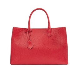 Guzini 8101 Women's Genuine Leather Handbag - Red - Vip Bags