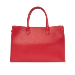 Guzini 8101 Women's Genuine Leather Handbag - Red - 2